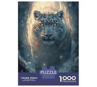Rompecabezas De 1000 Piezas para Adultos Snow Leopard Portrait in Winter Cave Rompecabezas para Adultos Juegos Divertidos Análisis Y Lógica Oferta como Regalos para Toda La Familia 52x38cm/1000pcs