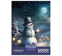 Rompecabezas De 1000 Piezas para Adultos Snowman Winter Christmas Rompecabezas para Adultos Juegos Relajantes Análisis Y Lógica Oferta como Regalos para Toda La Familia 38x26cm/1000pcs