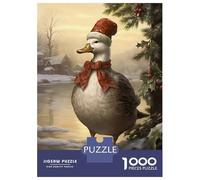 Rompecabezas De 1000 Piezas para Adultos Snowy Christmas Duck Rompecabezas para Adultos Juegos Familiares para La Diversión Familiar Regalo De Cumpleaños, Regalos, 52x38cm/1000pcs