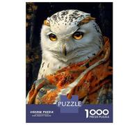 Rompecabezas De 1000 Piezas para Adultos Snowy Owl Portrait Animal Rompecabezas para Adultos Juguetes Antiestrés Decoración Perfecta Cumpleaños Y Navidad 38x26cm/1000pcs