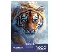 Rompecabezas De 1000 Piezas para Adultos Snowy Tiger Majesty Rompecabezas para Adultos Juego Familiar Regalos para Mujeres Regalos para Amigos Y Familiares 38x26cm/1000pcs
