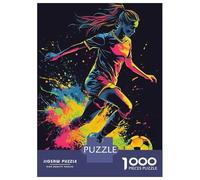 Rompecabezas De 1000 Piezas para Adultos Soccer Girl Player in Action Rompecabezas para Adultos Juegos De Relajación Desafío Difícil Ayuda A Ejercitar El Cerebro 38x26cm/1000pcs