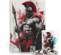 Rompecabezas de 1000 Piezas para Adultos Soldado Guerrero Espartano Juguete de desafío de Juego Educativo Mejorar la Memoria 38x26cm