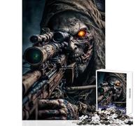 Rompecabezas de 1000 Piezas para Adultos Soldado Zombi del ejército Muerto decoración del hogar Juguetes Regalos de Amigo Secreto Juego Familiar Ayuda a ejercitar el Cerebro tamaño 38x26cm