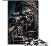 Rompecabezas de 1000 Piezas para Adultos,Soldado Zombi del ejército Muerto,Rompecabezas de Madera para Adultos,tamaño 50x75cm,Actividad Familiar,Rompecabezas,decoración del hogar,Regalo navideño.