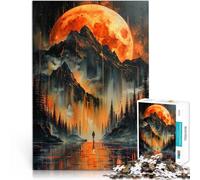 Rompecabezas de 1000 Piezas para Adultos “Solo en el Paisaje Dorado” Hecho de Papel,para Mayores de 14 años Juego Familiar para y Grandes Regalos y Juguetes。tamaño:38x52cm/14.96x20.47pulgada
