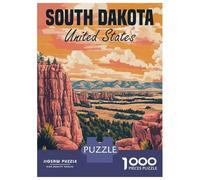Rompecabezas De 1000 Piezas para Adultos South Dakota Landscape Rompecabezas para Adultos Juegos De Relajación Regalo De Cumpleaños Interacción Entre Padres E Hijos 38x26cm/1000pcs