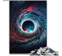 Rompecabezas de 1000 Piezas para Adultos,Space Black Hole,Rompecabezas de 1000 Piezas para Adultos,para divertirse en Familia, Vacaciones,Noches de Juegos interactivos (tamaño 38x26cm)