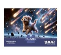 Rompecabezas De 1000 Piezas para Adultos Space Puppies Cute Doggies in Outer Space! Rompecabezas para Adultos Juegos De Relajación Regalo De Cumpleaños Interacción Entre Padres E Hijos 70x50cm/1000pc