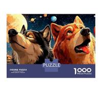 Rompecabezas De 1000 Piezas para Adultos Space Wolves Howling Rompecabezas para Adultos Juegos De Relajación Análisis Y Lógica Regalos para Amigos Y Familiares 52x38cm/1000pcs