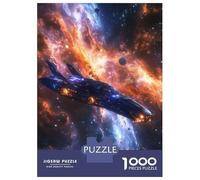 Rompecabezas De 1000 Piezas para Adultos Spaceship in Nebula Rompecabezas para Adultos Juguetes Antiestrés Análisis Y Lógica Desafiante De Completar 52x38cm/1000pcs
