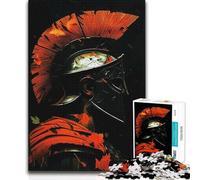 Rompecabezas de 1000 Piezas para Adultos, Spartan in The Dark, decoración del hogar, Juego práctico, Apto para Mayores de 14 años, 50x75cm