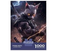 Rompecabezas De 1000 Piezas para Adultos Sphynx Cat Samurai Warrior Animal Rompecabezas para Adultos Juego Familiar Difícil Difícil Y Desafiante 70x50cm/1000pcs