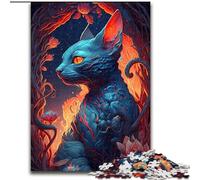 Rompecabezas de 1000 Piezas para Adultos Sphynx Spellbound de cartón, tamaño 26x38cm, desafiante Rompecabezas, Actividad Familiar, decoración del hogar, Regalo navideño.