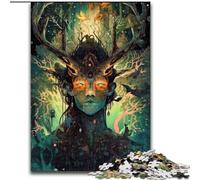 Rompecabezas de 1000 Piezas para Adultos Spirit of The Forest, Rompecabezas de Madera de 50x75cm, perfectos para Regalos de cumpleaños, Navidad y Halloween.