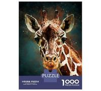 Rompecabezas De 1000 Piezas para Adultos Splatter Giraffe Rompecabezas para Adultos Juegos Relajantes Difícil Difícil Cumpleaños Y Navidad 52x38cm/1000pcs