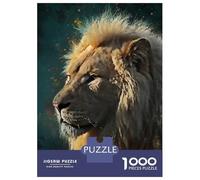 Rompecabezas De 1000 Piezas para Adultos Splatter King Lion Rompecabezas para Adultos Juguete Decoración De Pared para La Diversión Familiar 52x38cm/1000pcs