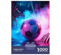 Rompecabezas De 1000 Piezas para Adultos Sport Neon Football Rompecabezas para Adultos Juegos De Relajación Regalos para Mujeres Desafío Educativo 38x26cm/1000pcs