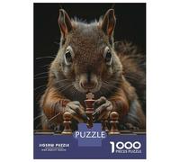 Rompecabezas De 1000 Piezas para Adultos Squirrel Chess Rompecabezas para Adultos Juguete Decoración De Pared Regalos para Mujeres para Cumpleaños, Navidad 38x26cm/1000pcs