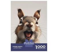 Rompecabezas De 1000 Piezas para Adultos Squirrel Funny Animal Art Rompecabezas para Adultos Juguete Decoración De Pared Regalos para Mujeres para Cumpleaños, Navidad 52x38cm/1000pcs