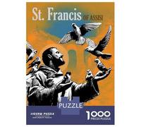 Rompecabezas De 1000 Piezas para Adultos St Francis Catholic Saint Rompecabezas para Adultos Juego Práctico Decoración del Hogar Difícil Y Desafiante 38x26cm/1000pcs