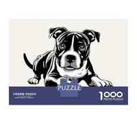 Rompecabezas De 1000 Piezas para Adultos Staffordshire Bull Terrier Rompecabezas para Adultos Juegos Relajantes Regalo De Cumpleaños Regalos Y Cumpleaños Únicos 52x38cm/1000pcs