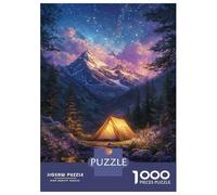 Rompecabezas De 1000 Piezas para Adultos Starry Night Camping-4 Rompecabezas para Adultos Juego Familiar Vacaciones En Casa Matar El Tiempo Difícil Y Desafiante 52x38cm/1000pcs
