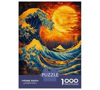Rompecabezas De 1000 Piezas para Adultos Starry Night Wave Japan Rompecabezas para Adultos Juegos Relajantes para La Diversión Familiar Interacción Entre Padres E Hijos 70x50cm/1000pcs