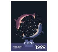 Rompecabezas De 1000 Piezas para Adultos Stars of Sea Whale Rompecabezas para Adultos Juegos Divertidos Pero Divertidos Y Humorísticos Desafiantes De Completar 38x26cm/1000pcs