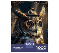 Rompecabezas De 1000 Piezas para Adultos Steampunk Animal Owl Rompecabezas para Adultos Juegos De Relajación Desafío Difícil Regalo De Cumpleaños, Regalos, 70x50cm/1000pcs