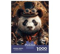 Rompecabezas De 1000 Piezas para Adultos Steampunk Animal Panda Rompecabezas para Adolescentes Juego Práctico Desafío Difícil Regalo De Cumpleaños, Regalos, 70x50cm/1000pcs