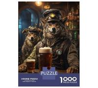 Rompecabezas De 1000 Piezas para Adultos Steampunk Craft Beer Wolf Rompecabezas para Adultos Juegos Divertidos Una Obra De Arte Oferta como Regalos para Toda La Familia 70x50cm/1000pcs