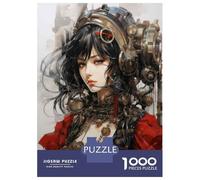 Rompecabezas De 1000 Piezas para Adultos Steampunk Woman Art Print Rompecabezas para Adultos: Un Juego Práctico, Divertido Y Un Desafío Educativo con Humor 38x26cm/1000pcs