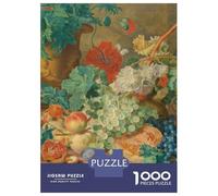 Rompecabezas De 1000 Piezas para Adultos Still Life with Fruit and Flowers Rompecabezas Juguetes Antiestrés Decoración del Hogar Difícil Y Desafiante 52x38cm/1000pcs