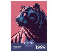 Rompecabezas De 1000 Piezas para Adultos Stylized Panther Portrait Rompecabezas Juegos Familiares Difícil Difícil Cumpleaños Y Navidad 70x50cm/1000pcs
