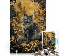Rompecabezas de 1000 Piezas para Adultos Sueños felinos Desafío difícil para aliviar el estrés Juguetes de decoración del hogar 52x38cm