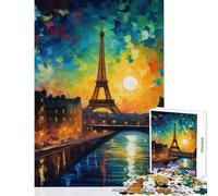 Rompecabezas de 1000 Piezas para Adultos Sueños parisinos Juguetes de Bricolaje Grandes Regalos y Juguetes Juegos de relajación Mejora del Amor en Pareja tamaño 38x26cm