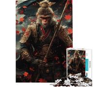 Rompecabezas de 1000 Piezas para Adultos Sun Wukong - El Rey Mono Guerrero Rompecabezas para Adultos Juego de ingenio Pero Divertido y humorístico cumpleaños (Tamaño 50x75cm)