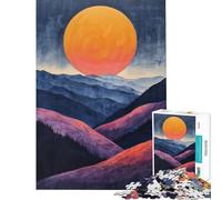 Rompecabezas de 1000 Piezas para Adultos Sundown Peaks Rompecabezas de 1000 Piezas para decoración del hogar Juguete de construcción con patrón Diversión Familiar y Noche de Juegos (50x75cm)