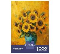 Rompecabezas De 1000 Piezas para Adultos Sunflower Oil Painting Still Life Rompecabezas para Adultos Juego Familiar Análisis Y Lógica Difícil Y Desafiante 70x50cm/1000pcs