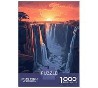 Rompecabezas De 1000 Piezas para Adultos Sunset in Victoria Falls Rompecabezas para Adultos Juego De Ingenio Pero Divertido Y Humorístico 70x50cm/1000pcs