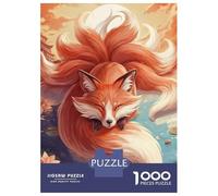 Rompecabezas De 1000 Piezas para Adultos Sunset Nine Tailed Fox Rompecabezas para Adolescentes Juego De Ingenio Análisis Y Lógica Difícil Y Desafiante 52x38cm/1000pcs