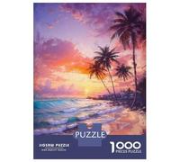 Rompecabezas De 1000 Piezas para Adultos Sunset on The Beach Rompecabezas para Adultos Juegos Familiares Decoración del Hogar Desafío Educativo 70x50cm/1000pcs