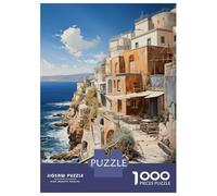 Rompecabezas De 1000 Piezas para Adultos Sunset Over Santorini Rompecabezas para Adultos Juguetes Antiestrés Vacaciones En Casa Matar El Tiempo Desafiante De Completar 70x50cm/1000pcs