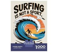 Rompecabezas De 1000 Piezas para Adultos Surfing Is A State of Mind Rompecabezas para Adultos Juegos Divertidos Desafío Difícil Interacción Entre Padres E Hijos 52x38cm/1000pcs
