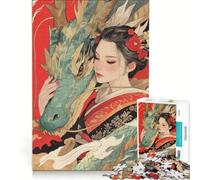 Rompecabezas de 1000 Piezas para Adultos Susurros del Dragón Juegos educativos Actividades Divertidas para Hacer en casa Ideal para cumpleaños y Navidad 38x26cm