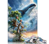 Rompecabezas de 1000 Piezas para Adultos Susurros en el Viento, Rompecabezas Cuadrado de Madera para Adultos, decoración del hogar, Regalos navideños, 1000 Piezas (75 x 50 cm)