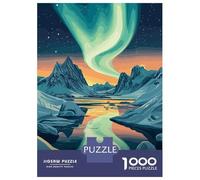 Rompecabezas De 1000 Piezas para Adultos Svalbard Aurora Borealis Rompecabezas para Adultos Juguete Decoración De Pared Decoración del Hogar Interacción Entre Padres E Hijos 70x50cm/1000pcs