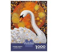 Rompecabezas De 1000 Piezas para Adultos Swan's Golden Glow Rompecabezas para Adultos Juegos Familiares para La Diversión Familiar Regalo De Cumpleaños, Regalos, 38x26cm/1000pcs