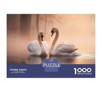 Rompecabezas De 1000 Piezas para Adultos Swans on The Lake Rompecabezas Práctico Juego Decoración del Hogar Cumpleaños Y Navidad 38x26cm/1000pcs